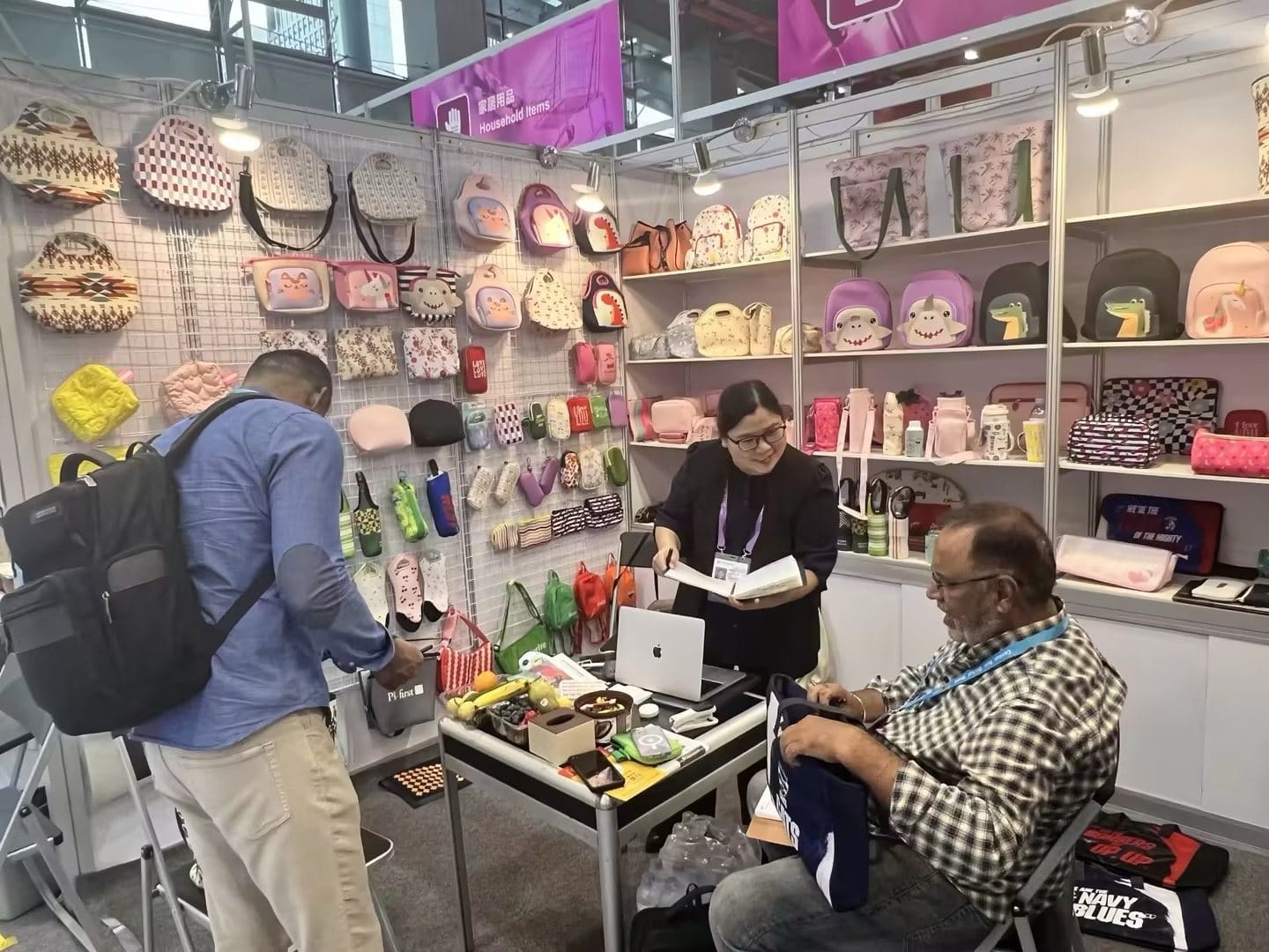 NeoMerc trade fair buyer meeting with neoprene products