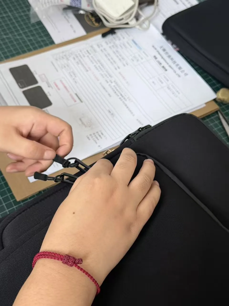 Sampling and custom development photo for neoprene sourcing review